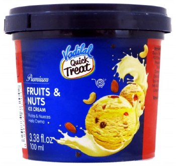 VADILAL ICE CREAM FRUIT N NUT 100 ML