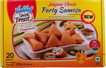 VADILAL FROZEN JALAPENO CHEESE SAMOSA 20PC PACK
