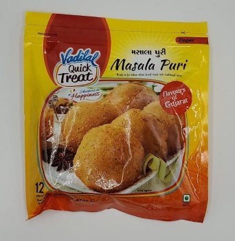 VADILAL FROZEN (READY TO FRY) MASALA PURI 12PC PACK