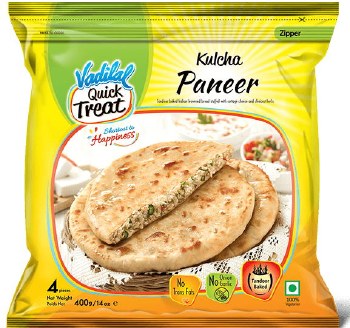 VADILAL PANEER KULCHA 4CT 400 GM
