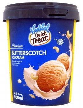 VADILAL ICE CREAM BUTTER SCOTCH 500 ML