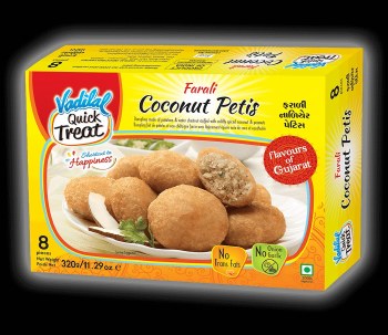 VADILAL FROZEN FARALI COCONUT PETIS (PETTIES) 8CT 320 GM