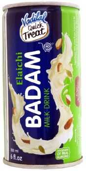 VADILAL ELAICHI/CARDAMOM BADAM/ ALMOND MILK DRINK 180ML CAN