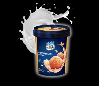 VADILAL ICE CREAM BUTTER SCOTCH 1 LT