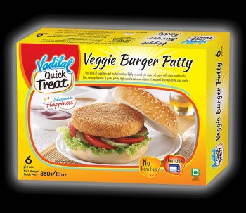 VADILAL FROZEN VEGGIE BURGER PATTY 6CT 360 GM