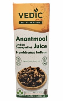 VEDIC JUICES ANANTMOOL JUICE (INDIAN SARSAPARILLA) HEMIDESMUS INDICUS (DIETARY SUPPLEMENT) 1L (33.8 FL OZ)