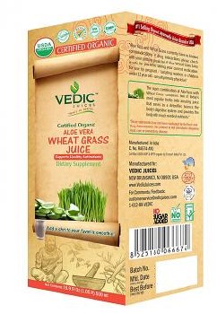 VEDIC ORGANIC ALOVERA WHOLE GRASS JUICE 500 ML