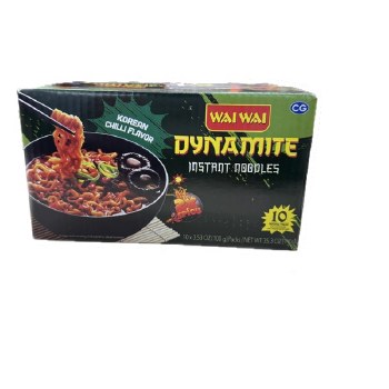 WAI WAI DYNAMITE KOREAN CHILLI NOODLES 100GMX10