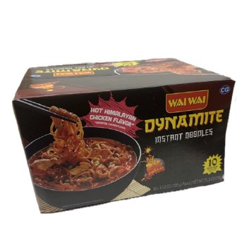 WAI WAI DYNAMITE HIMALAYAN HOT CHICKEN NOODLES 100GMX10