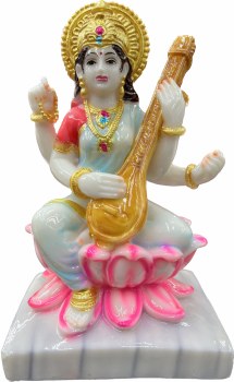 WHITE SARASWATI ON LOTUS   7INCH