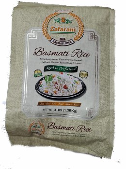 ZAFARANI BASMATI RICE POUCH 3LB