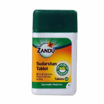 ZANDU AYURVEDIC SUDARSHAN GHANVATI 40TABLETS