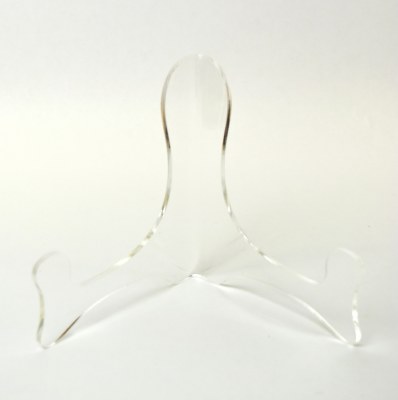 6"Solid Clear Acrylic Easel Plate Stand