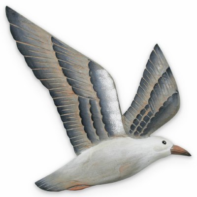 8" Flying Seagull Wood Wall Plaque