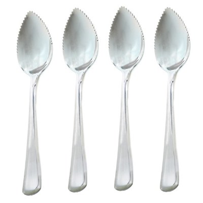 Set of 4 Stainless Steel Grapefruit Spoons