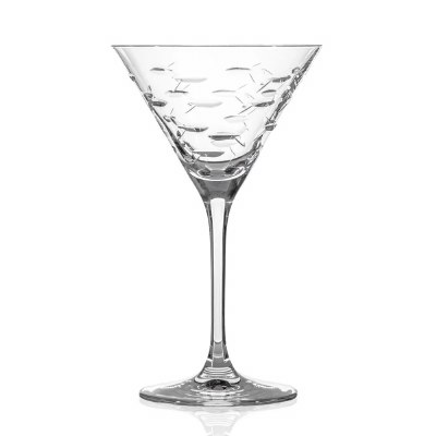 10 fl oz Etched Martini Glass