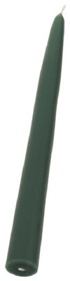9" Dark Green Taper Candle