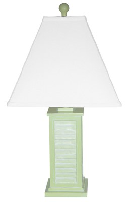24" Lime Green Shutter Lamp