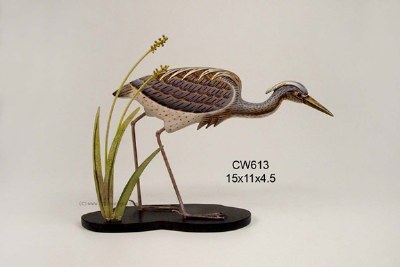15" Tricolor Heron Decoy Sculpture