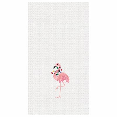27" x 18" Flamingo with Lights Kitchen Towel