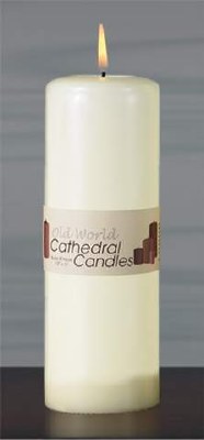 3"x6" Cream Pillar Candle