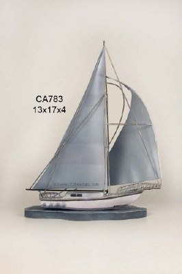17" x 13" Small Windjammer Tabletop Sculpture