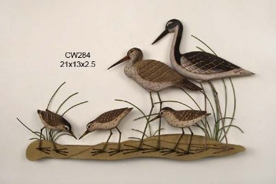 21" Mixed Shorebirds Wall Art