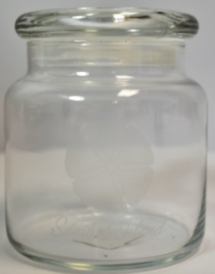 16 oz Clear Glass Sanibel Island Sand Dollar Jar With Lid