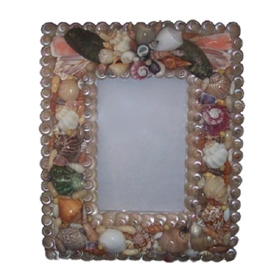 4" x 6" Natural Multicolor Mixed Shells Frame