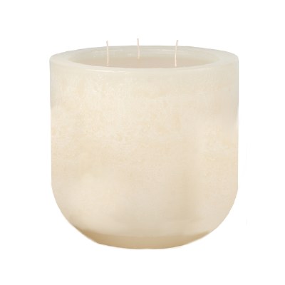 6" Melon White Goblet Candle