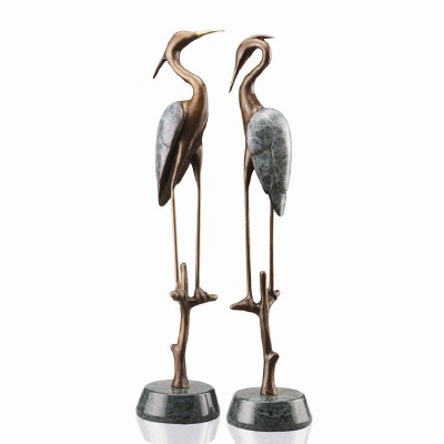 17" Pair of Modern Heron Sculptures