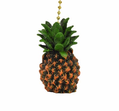 2" Green and Gold Pineapple Fan Pull