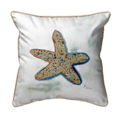12" Square Starfish Indoor and Outdoor Pillow