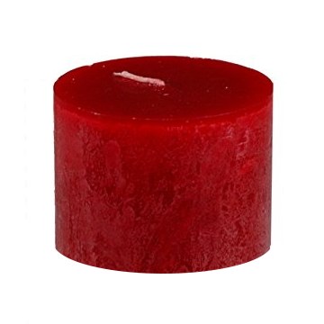 3" x 3.25" Cranberry Red Timber Pillar Candle