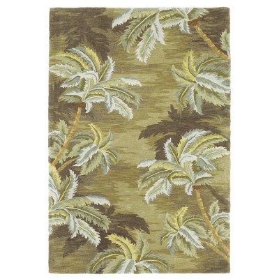 5.3' x 8.3' Moss and Palm Tree Sparta Rug