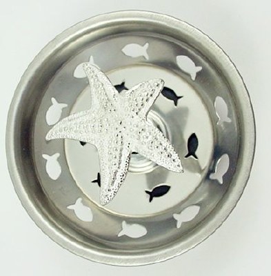 3" Round Silver Starfish Sink Strainer