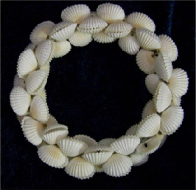 6" White Scallop Shell Candle Ring