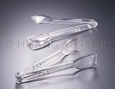 9" Clear Acrylic Serving Tongs