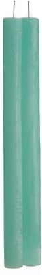 12" Pair of Turquoise Timber Taper Candles