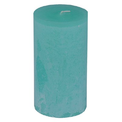 6" x 3" Turquoise Timber Pillar Candle