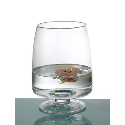 10" Clear Glass Footed Hurricane