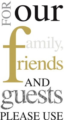 8" x 5" Gold Friends Please Use Guest Towels