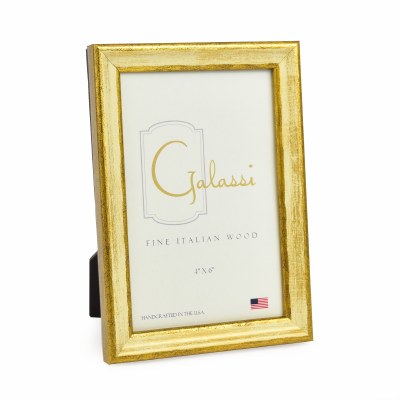 3" x 5" Metallic Gold and White Photo Frame