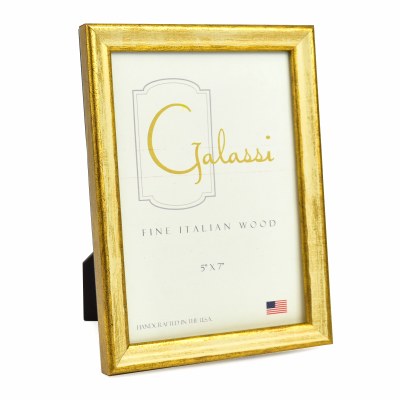 4" x 6" Metallic Gold and White Photo Frame