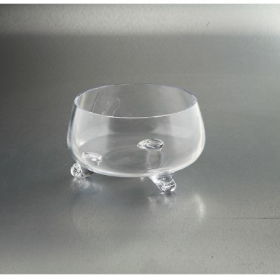 8" Round Footed Clear Glass Bowl
