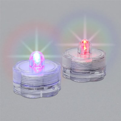 1" Set of 2 Multicolor LED Submersible Tealights