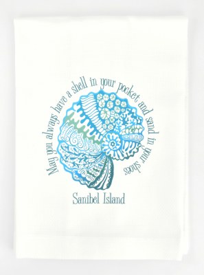 27" x 16" Shell in Your Pocket Kitchen Towel
