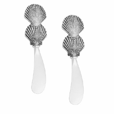5" Set of 2 Silver Shell Spreaders