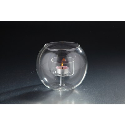 6" Round Clear Bubble Ball Tealight Holder