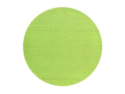 14" Round Green Trace Basketweave Placemat